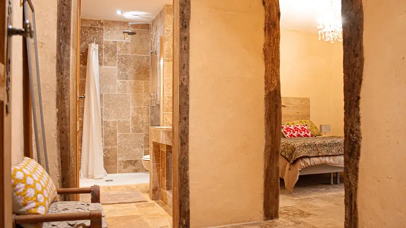 Grange - main bedroom with bathroom view